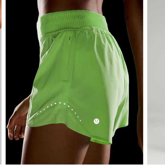 Lululemon Hotty Hot High-Rise Short 4" *Special Edition Scream Green Light Size - Picture 3 of 9